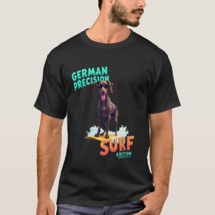 Cool German Shorthaired Pointer Surfing Dog T-Shirt