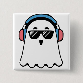 Cool Ghost 15 Cm Square Badge