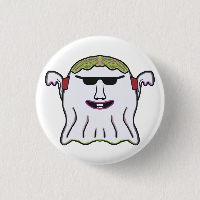 Cool Ghost 3 Cm Round Badge (Front)