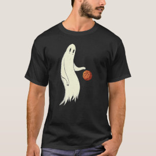Cool Ghost Dribbling Basketball  Halloween Basketb T-Shirt