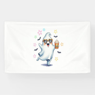Cool Ghost Halloween Vibes Banner