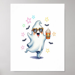 Cool Ghost Halloween Vibes Poster