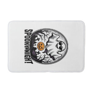 Cool Ghost Halloween Vintage Engraving Tee Art_1 Bath Mat
