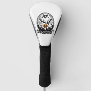 Cool Ghost Halloween Vintage Engraving Tee Art_1 Golf Head Cover