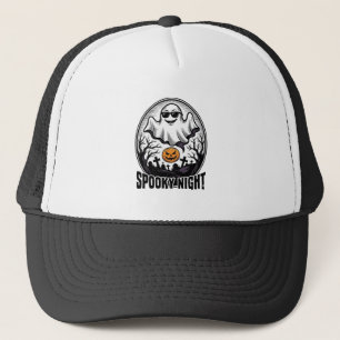 Cool Ghost Halloween Vintage Engraving Tee Art_1 Trucker Hat