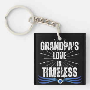 Cool Gift Grandpa Papa Grandfather Modern Grandad  Key Ring