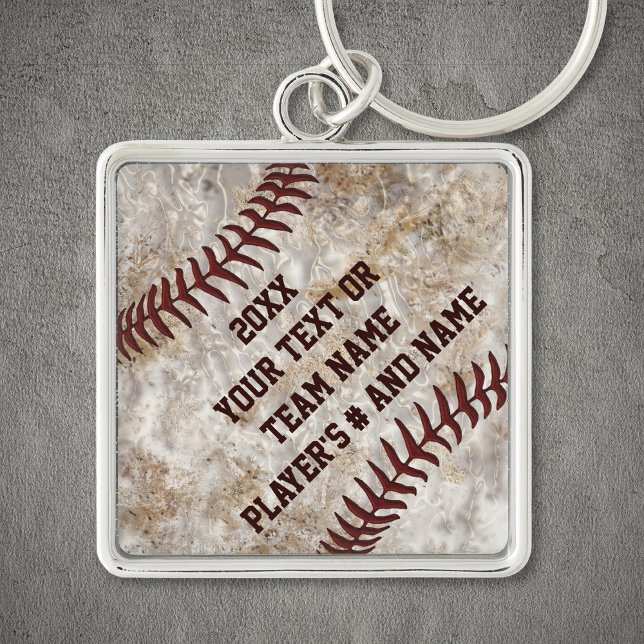 Cool, Gift Ideas for Baseball Players, Coaches,  Key Ring (Senior night baseball gifts. Gift ideas for Baseball Coaches. Personalized Baseball Keychains.)