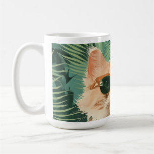 Cool Ginger Cat Vacation Vibes Aesthetic Coffee Mug