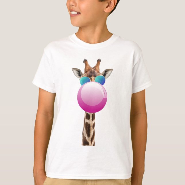 Cool Giraffe and Bubblegum T-Shirt (Front)