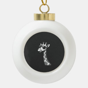 Cool Giraffe Art For Men Women Kids Animal Lover A Ceramic Ball Christmas Ornament