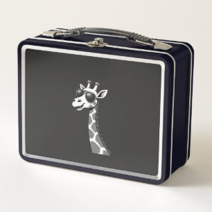 Cool Giraffe Art For Men Women Kids Animal Lover A Metal Lunch Box