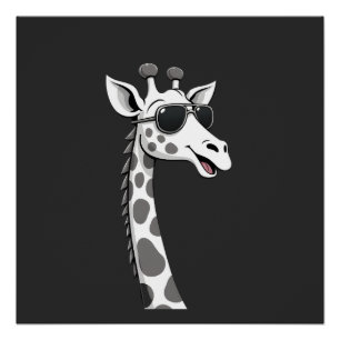 Cool Giraffe Art For Men Women Kids Animal Lover A Poster