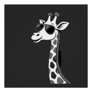 Cool Giraffe Art For Men Women Kids Animal Lover A Poster