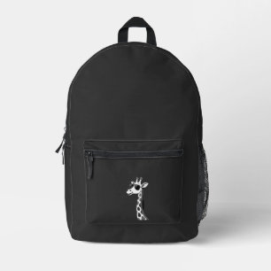 Cool Giraffe Art For Men Women Kids Animal Lover A Printed Backpack