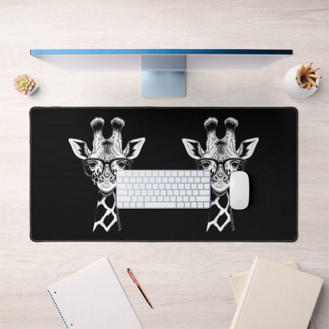Cool Giraffe Graphic Casual Summer Funny Cute Anim Desk Mat (Office 1)
