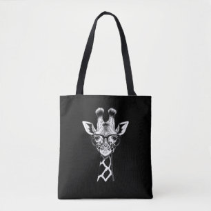 Cool Giraffe Graphic Casual Summer Funny Cute Anim Tote Bag