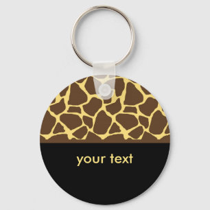 Cool Giraffe Print Key Ring