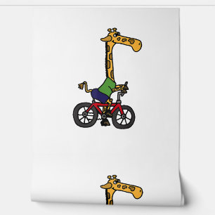 Cool Giraffe Riding Bicycle Wallpaper