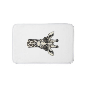 Cool Giraffe Sunglasses Vintage Engraving Shirt_1 Bath Mat