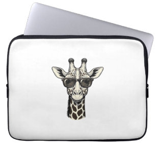 Cool Giraffe Sunglasses Vintage Engraving Shirt_1 Laptop Sleeve