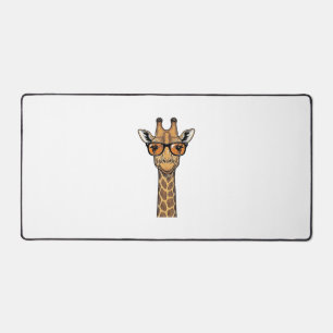 Cool Giraffe Sunglasses Vintage Engraving Shirt De Desk Mat