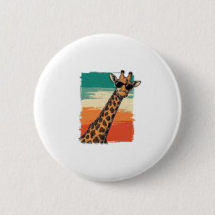 Cool Giraffe Sunglasses Vintage Sunset Shirt_1 6 Cm Round Badge