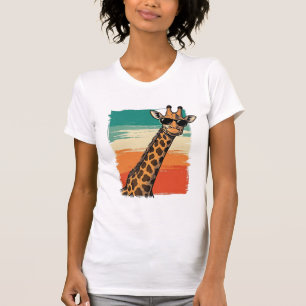 Cool Giraffe Sunglasses Vintage Sunset Shirt_1 T-Shirt