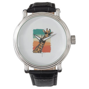 Cool Giraffe Sunglasses Vintage Sunset Shirt_1 Watch