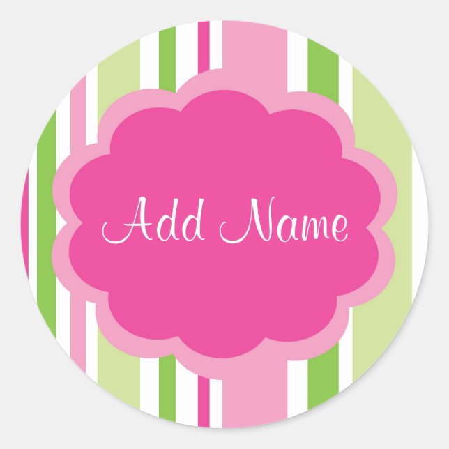 Cool Girl Customisable Stripe Sticker (Front)