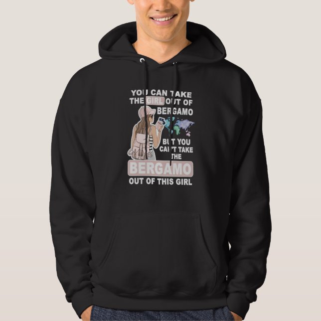 Cool Girl from Bergamo City Proud Bergamo Girl Hoodie (Front)