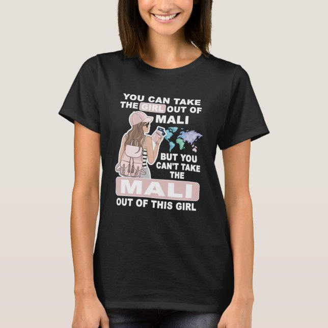 Cool Girl from Mali  Proud Mali Girl T-Shirt (Front)