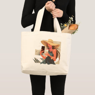 Cool Girl  Large Tote Bag