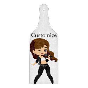 Cool Girl Sings Karaoke Thunder_Cove Cutting Board