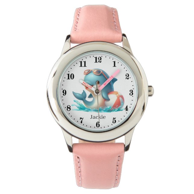 Cool girls dolphin lovers add name  watch (Front)