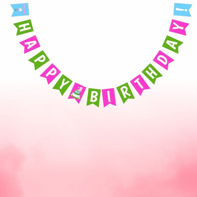 Cool Girl's Golfing Themed Birthday Banner (Colorful, Fun, Unique!)