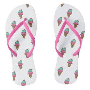 Cool Girly  Colourful Ice Cream Cones Thongs