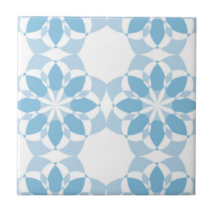 Cool, girly, modern, trendy unique flower abstract ceramic tile
