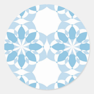 Cool, girly, modern, trendy unique flower abstract classic round sticker