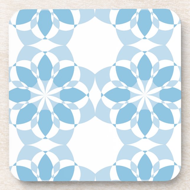 Cool, girly, modern, trendy unique flower abstract coaster (Front)