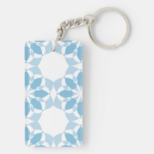 Cool, girly, modern, trendy unique flower abstract key ring