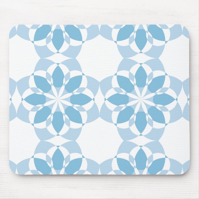 Cool, girly, modern, trendy unique flower abstract mouse pad (Front)