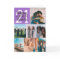Cool girly purple photos collage grid 21 birthday