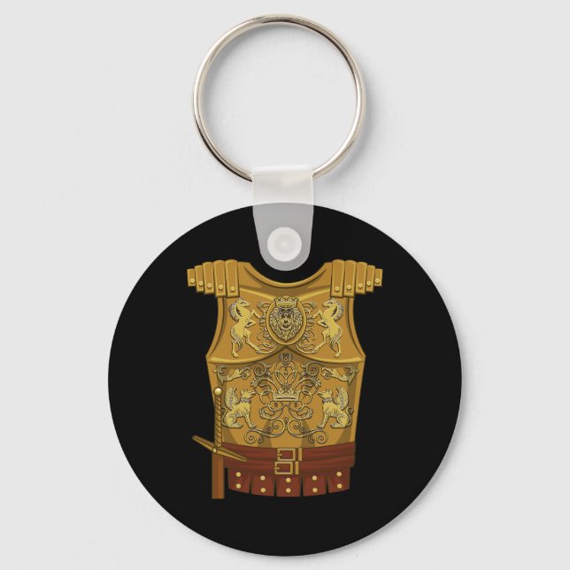 Cool Gladiator Halloween Combat Costume Fighter Gi Key Ring (Front)