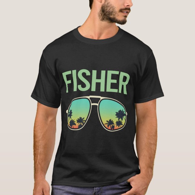 Cool Glasses Fisher T-Shirt (Front)