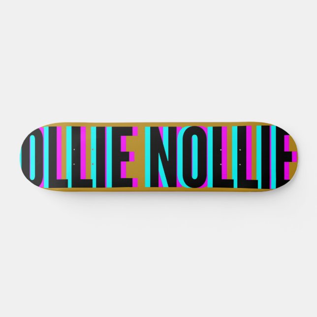 Cool Glitch Coffee Milk Ollie Nollie Skateboard (Horz)