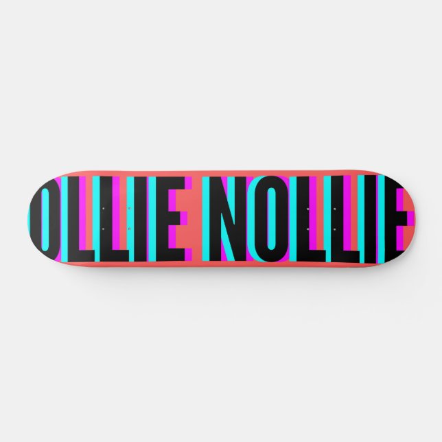 Cool Glitch Coral Ollie Nollie Skateboard Deck (Horz)