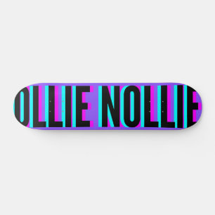 Cool Glitch Purple Ollie Nollie Skateboard Deck