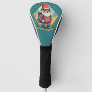 Cool Gnome on an Adventure: Fun Illustration Golf Head Cover