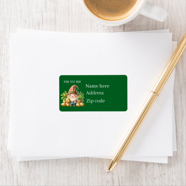 Cool gnome potato farmer customisable label (Insitu)