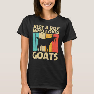Cool Goat Design For Boys Kids Goat Farmer Farming T-Shirt